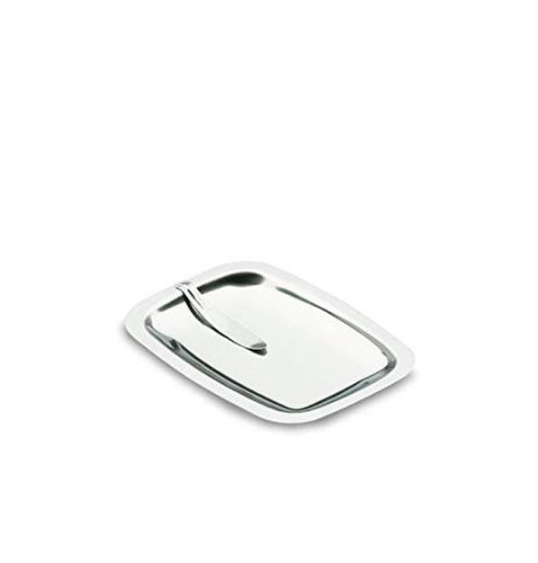 BANDEJA INOX C/PINÇA P/NOTAS 15X11CM