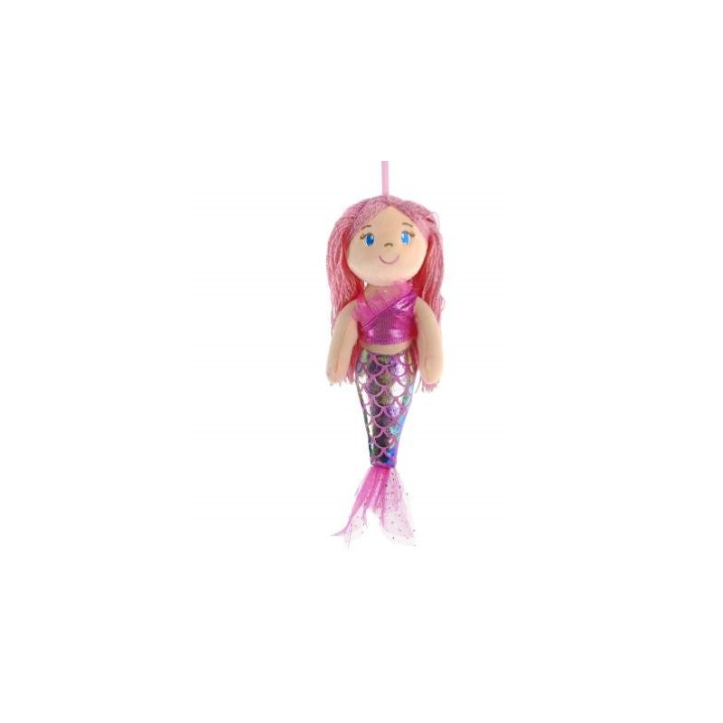 BRINQUEDO- BONECA DE PANO SEREIA COR ROSA 30CM