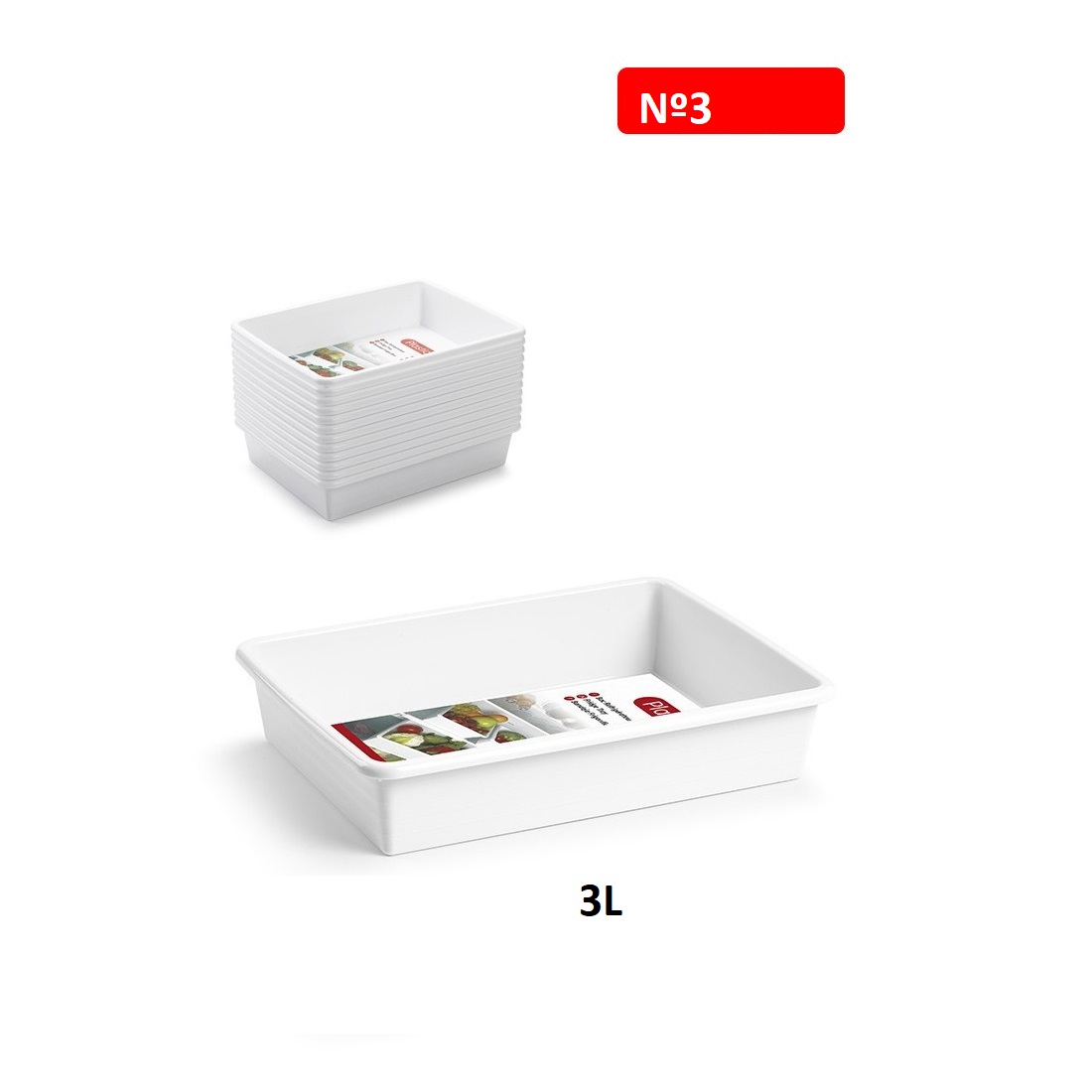 BANDEJA MEDIA BRANCA Nº3