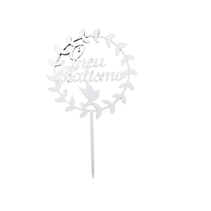 MADEIRA- RAMEADO BATISMO BRANCO 15X25CM