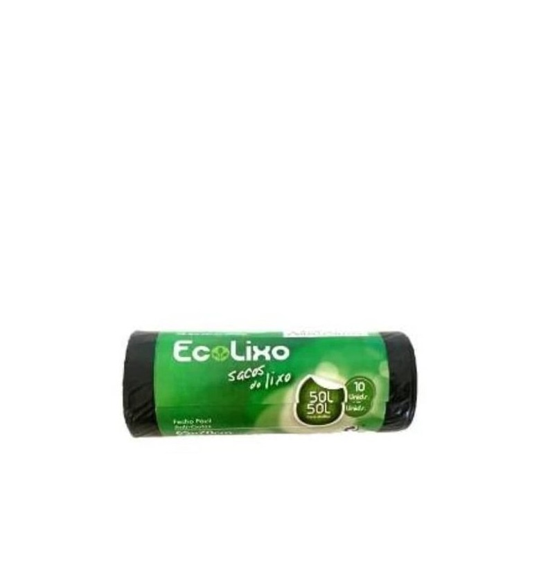 ECOLIXO SACO LIXO PRETO 65x70 50LT PACK10