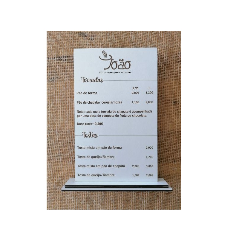 MADEIRA- PLACA MENU GRAVADO 19X24