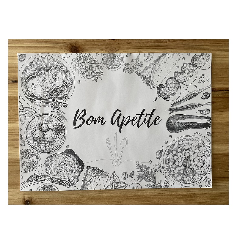 INDIVIDUAL MESA PAPEL PACK 1000UND. ESTAMPADO