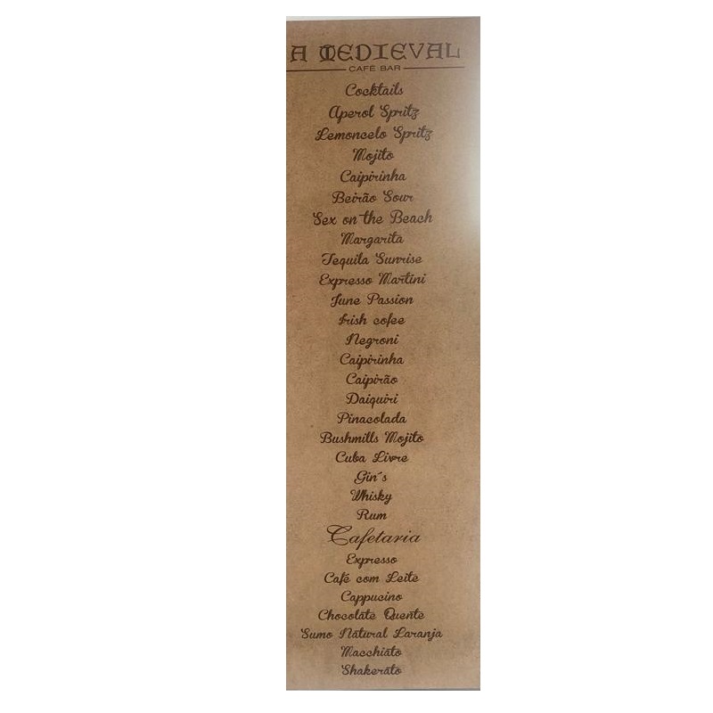 MADEIRA- PLACA COCKTAILS  120X40