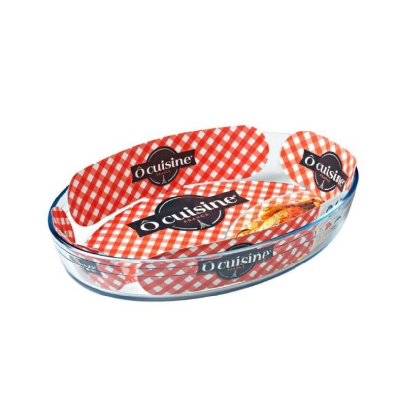 VIDRO- ASSADEIRA VIDRO OVAL 39X27CM