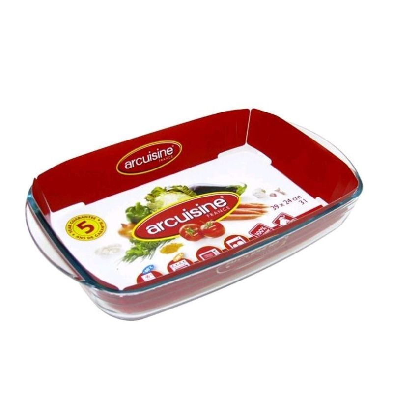 VIDRO- ASSADEIRA VIDRO RECT. 39X24CM