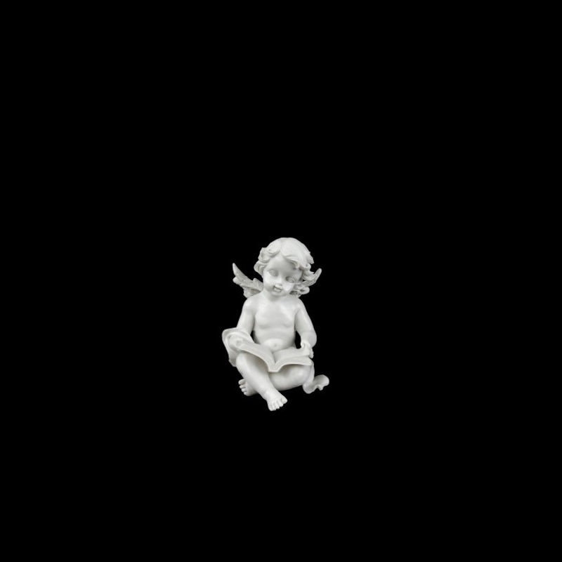 ANJO C/LIVRO BRANCO 12cm