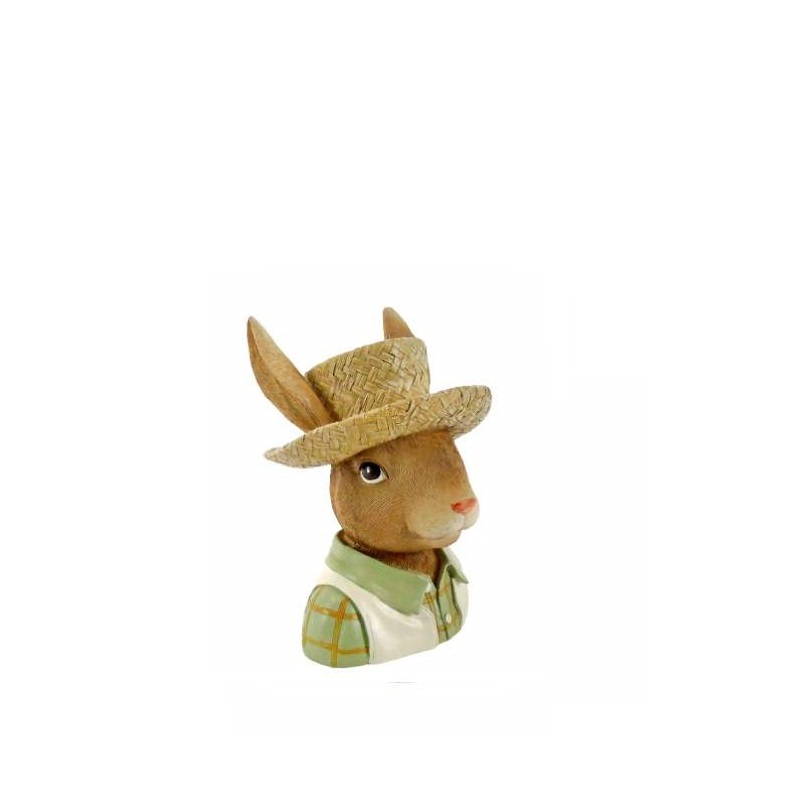 VASO BUSTO COELHO 15x15x21cm