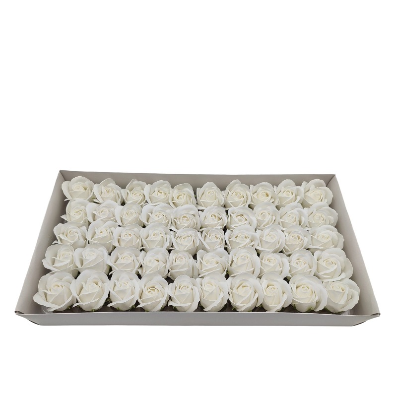 FLOR ARTIFICIAL- ROSAS SABAO 5CM BRANCO CX/50