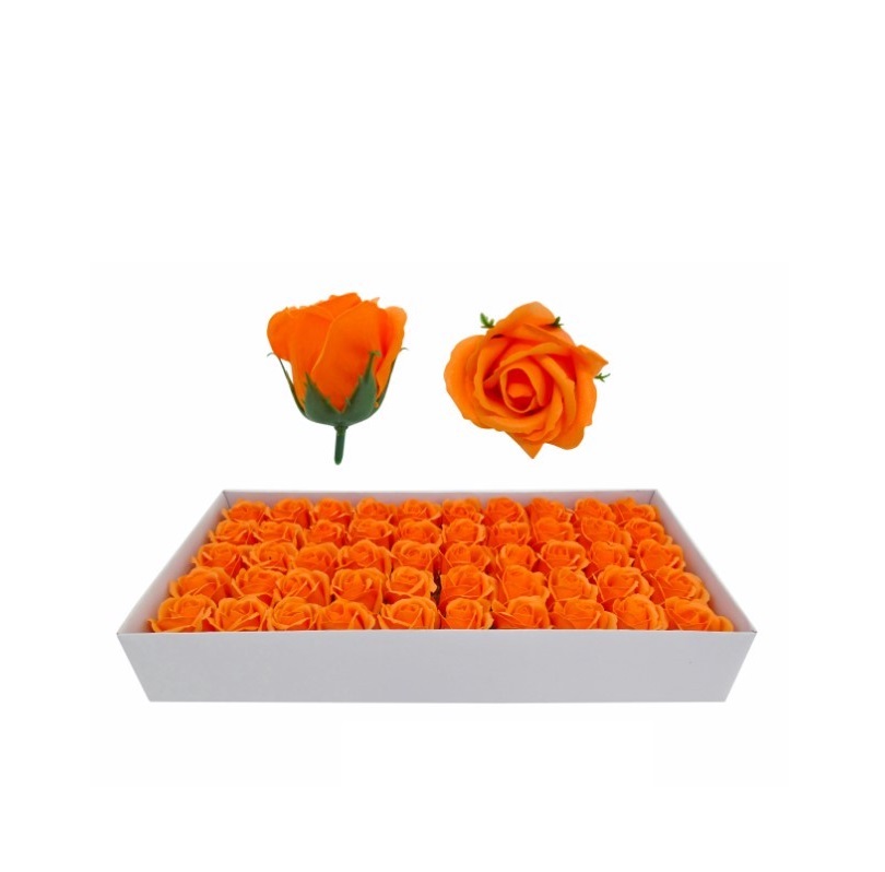 FLOR ARTIFICIAL- ROSAS SABAO LARANJA CX/50 24x46cm