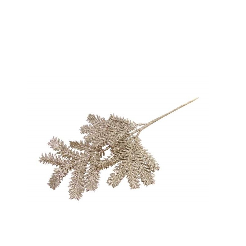 FLOR ARTIFICIAL- PE FOLHAGEM COR CHAMPANHE 58CM