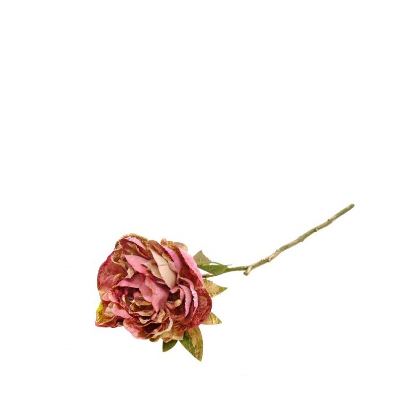 FLOR ARTIFICIAL- PE PEONIA COR ROSA 46CM
