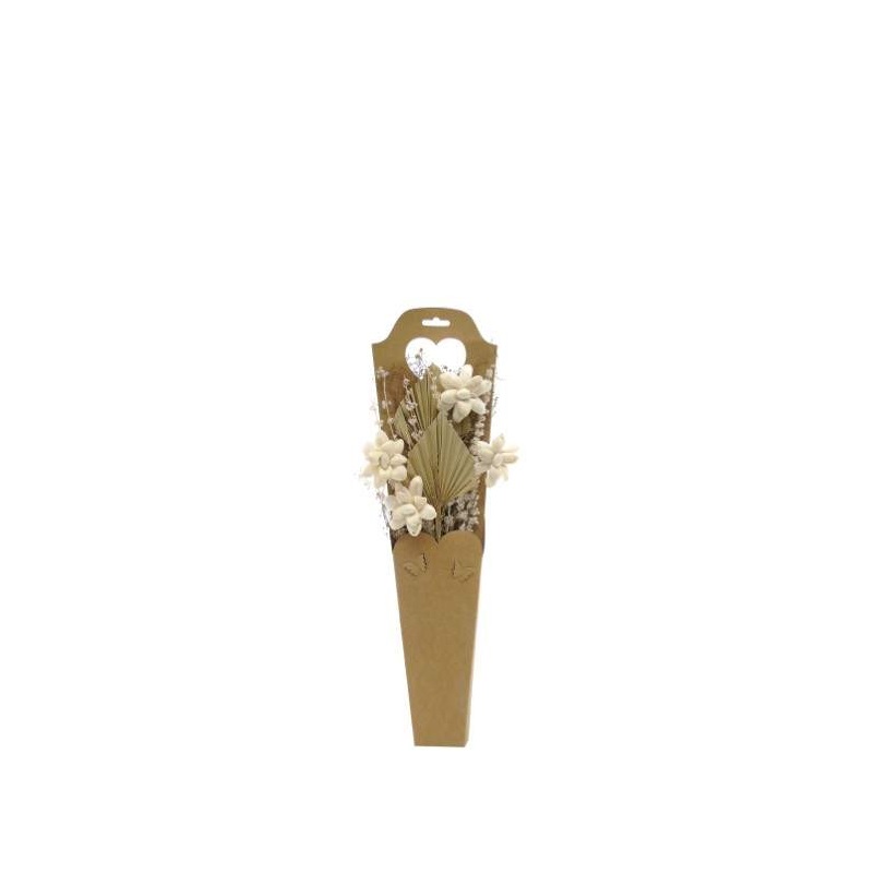 FLOR SECA- RAMO FLORES COR NATURAL 50CM