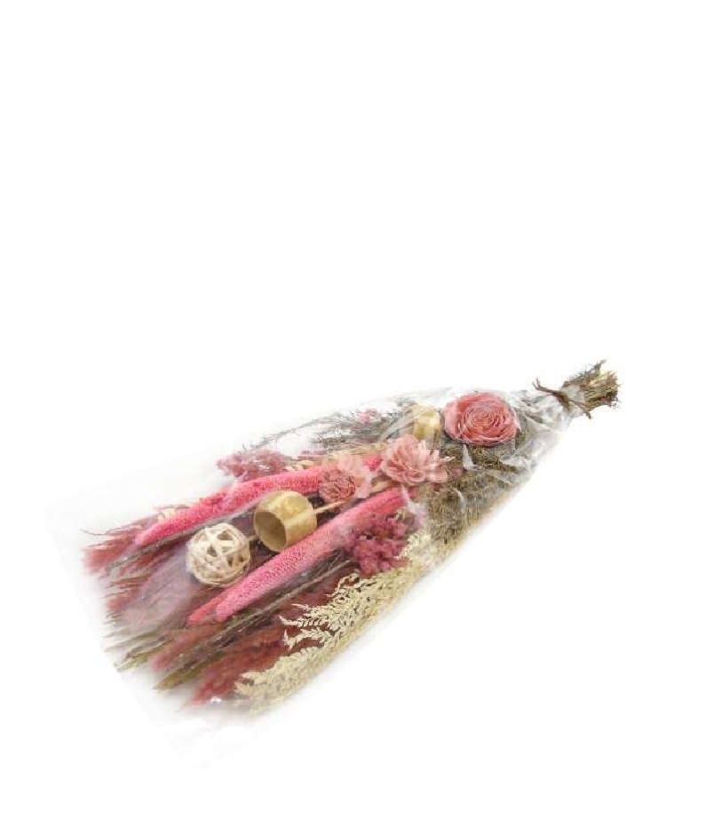 FLOR SECA- RAMO FLORES ROSA 76cm