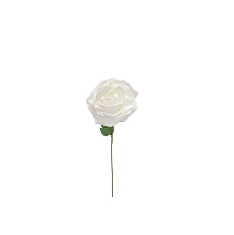FLOR ARTIFICIAL EVA- PE DE ROSA BRANCO 30x90cm