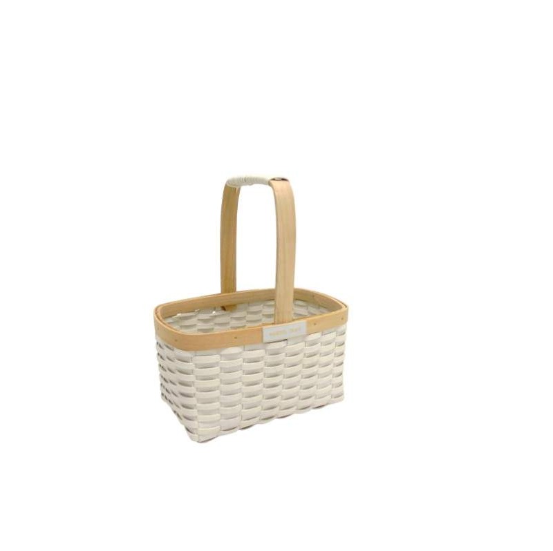 VIME PVC- CESTA RECT. C/ASA BRANCO 21x14x26cm