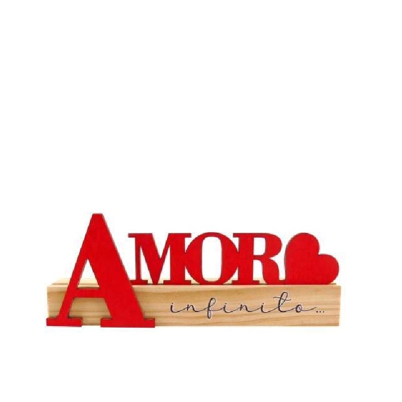 MADEIRA- BLOCO "AMOR INFINITO" 16CM
