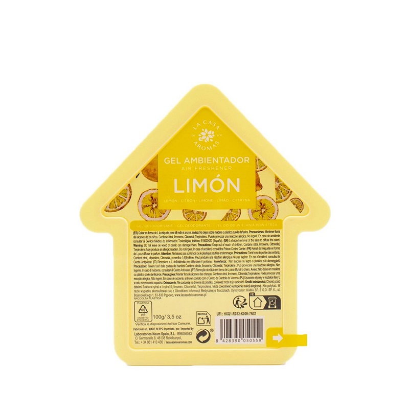 AMBIENTADOR GEL LIMON 100G LA CASA