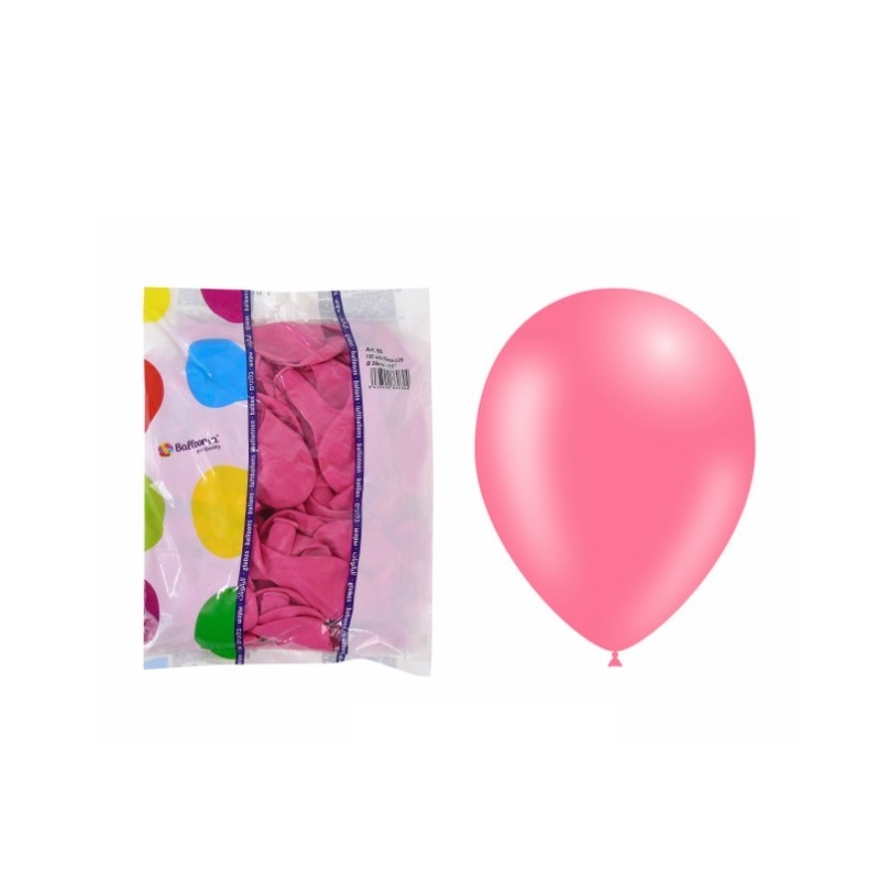 ART. FESTAS- SACO C/100 BALOES ROSA 90CM