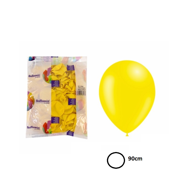 ART.FESTAS- SACO C/100 BALOES AMARELO 90cm