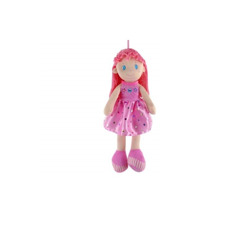BRINQUEDO- BONECA DE PANO COR ROSA 50CM