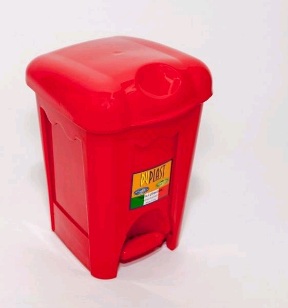 BALDE C/PEDAL 6L VERMELHO