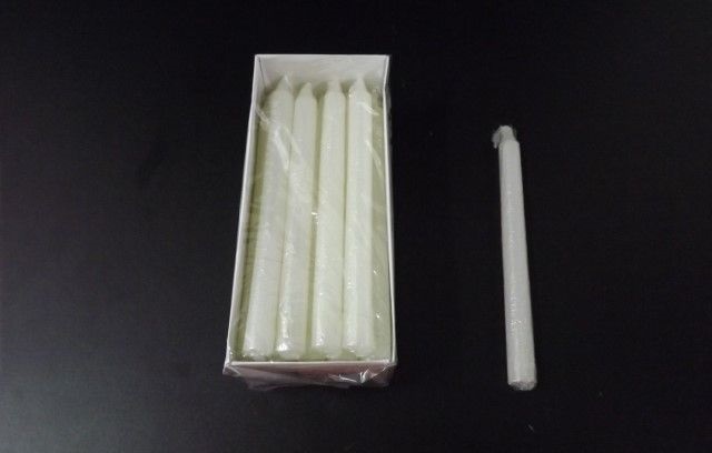 CAIXA C/20 VELAS DIPINGS BRANCO 20cm