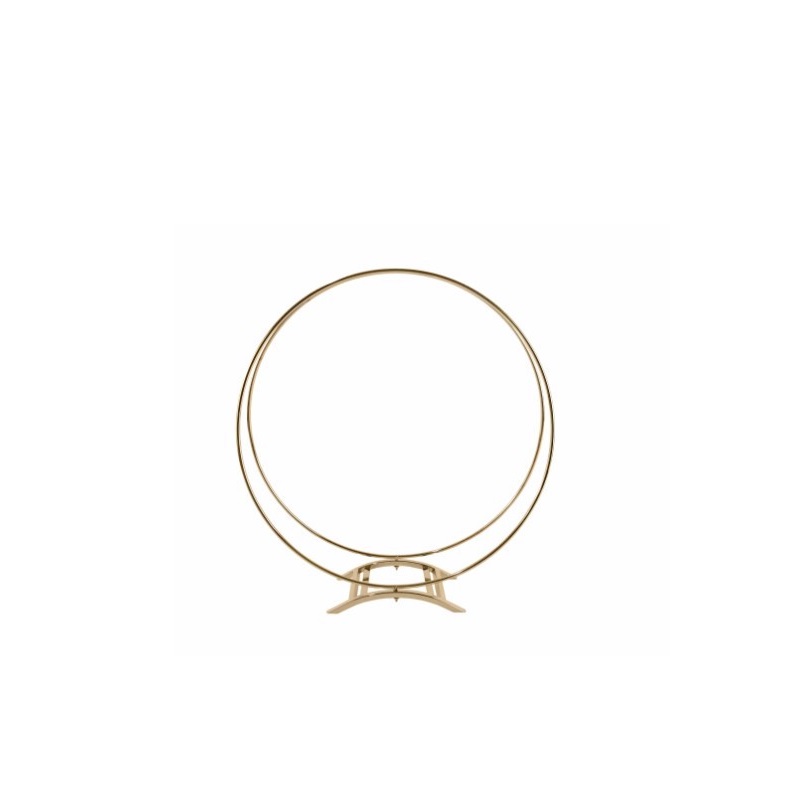 METAL- ARCO DUPLO 5mm DOURADO 45x12x49cm