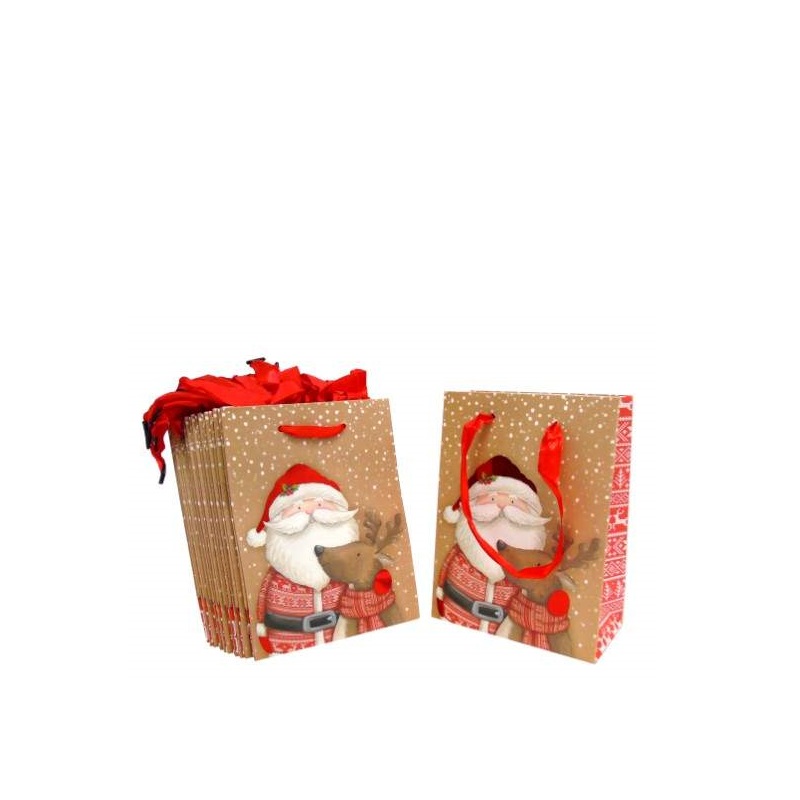 SACO PAPEL 210G NATAL 12X16X6CM