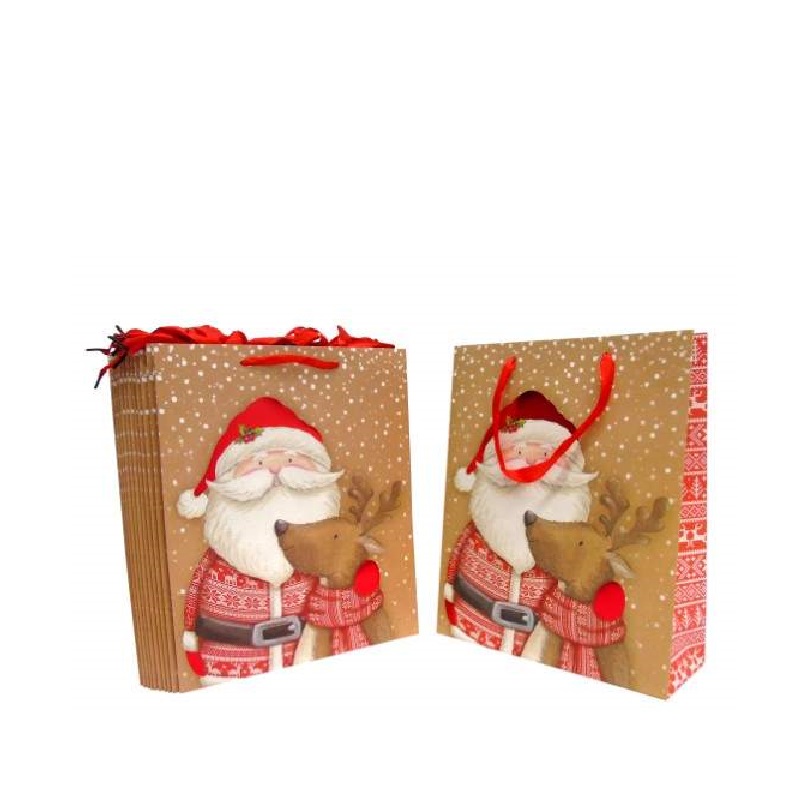 SACO PAPEL 210G NATAL 26X32X10CM