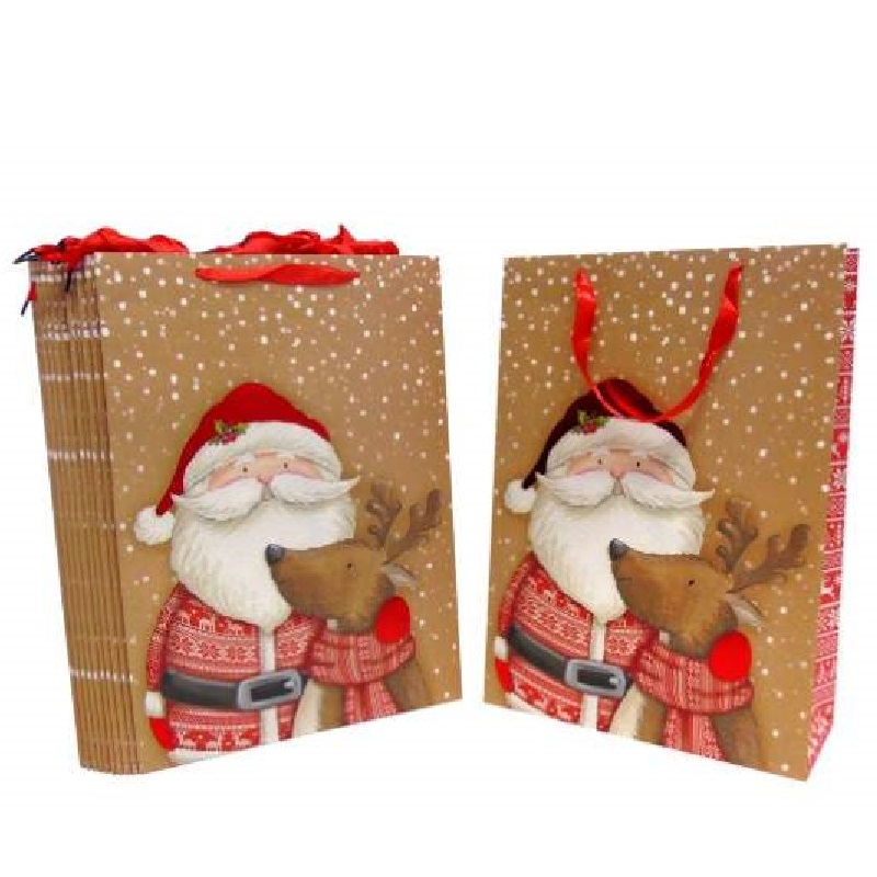 SACO PAPEL 210G NATAL 30X42X12CM