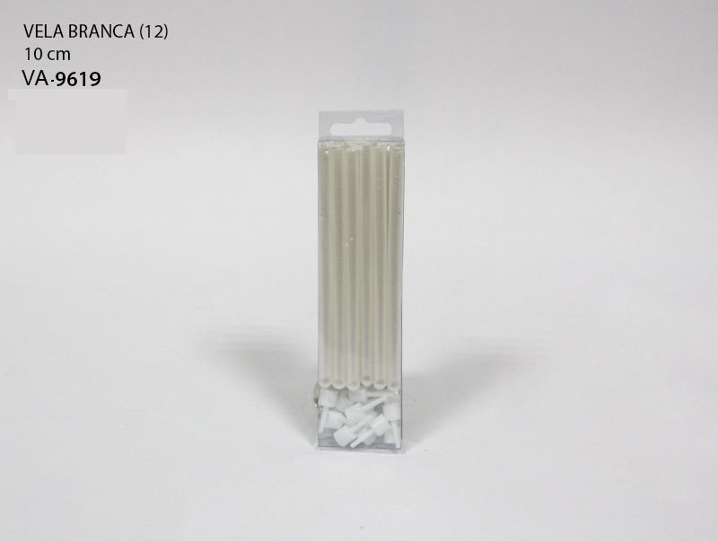 VELA 9.8X0.5 BRANCA 10CM PACK12 VA-9619