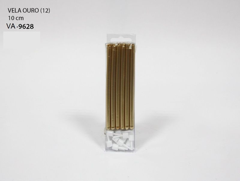 VELA 9.8X0.5 OURO 10CM 12 UND VA-9628