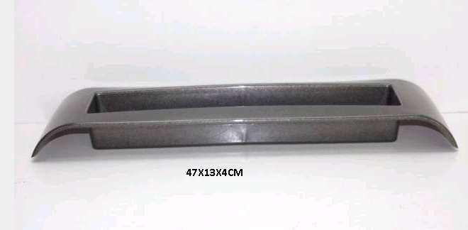 FLOREIRA RECT. BAIXA GRAFITE 47CM