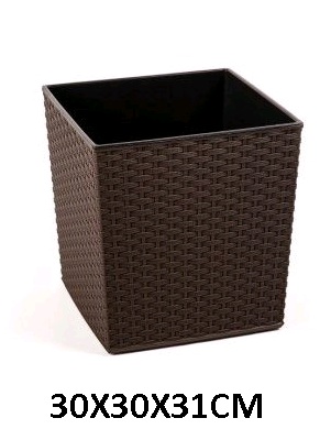 VASO RATTAN CAFE 30X30X31CM