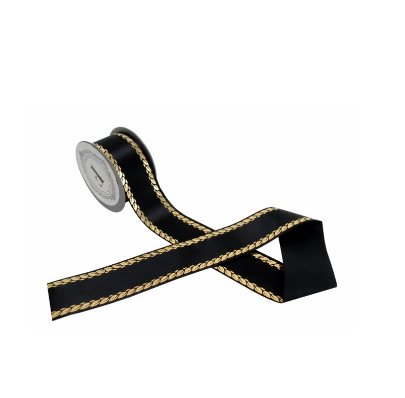 ROLO FITA DEC. PRETO OURO 6cmX10m