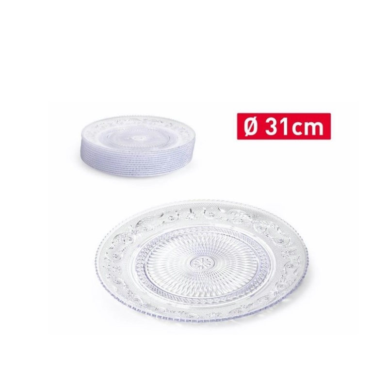 PRATO PLAST. CRYSTAL TRANSP. 31cm
