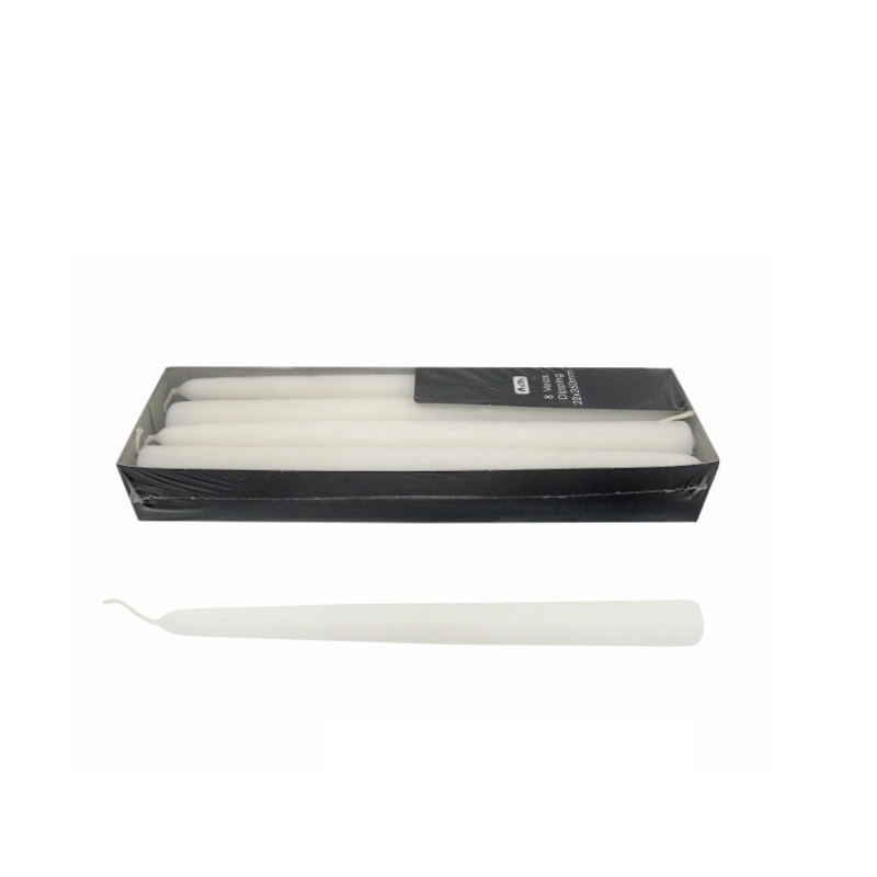 VELA- PACK8 VELAS BRANCAS 2.2X26CM