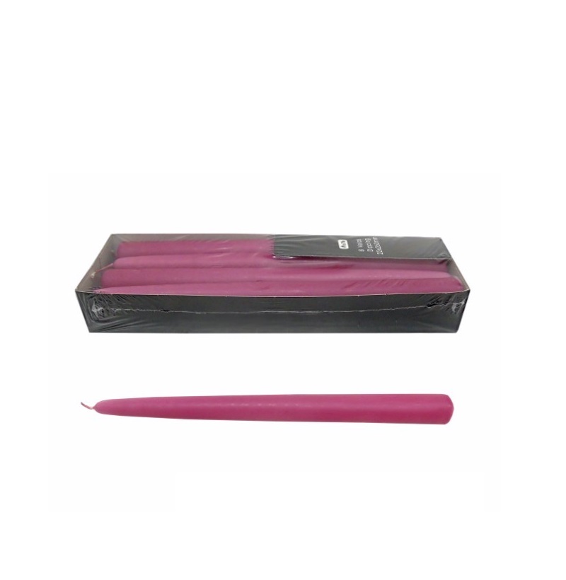 VELA-PACK 8 VELAS DIPPINGS ROSA 2,2x26cm