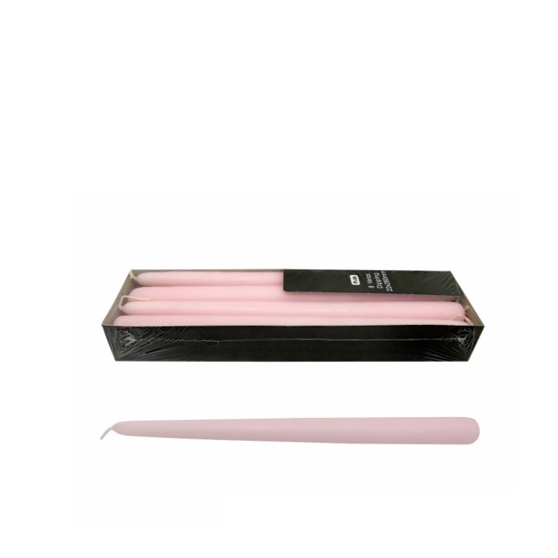 VELA-PACK 8 VELAS DIPPINGS ROSA 2,2x28cm