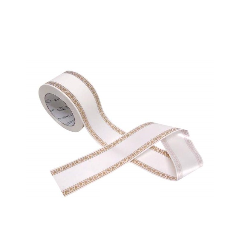 ROLO FITA BRANCO/DOURADO 6cmX45m