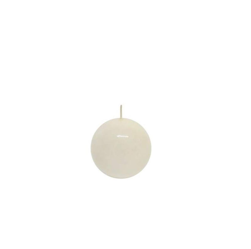 VELA- ESFERA BRANCO C/VERNIZ 80mm