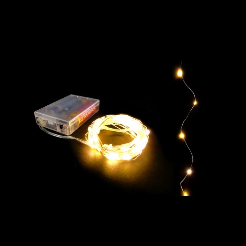 SERIE NATAL C/50 LUZES Led BRANCO QUENTE 5,2m