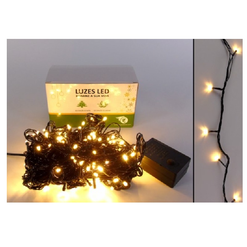 SERIE NATAL C/150 LUZES Led BRANCO QUENTE 15m