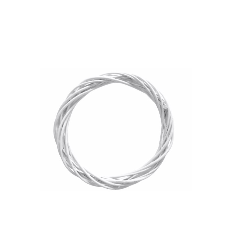 COROA EM VIME COR BRANCO 40X40X5CM