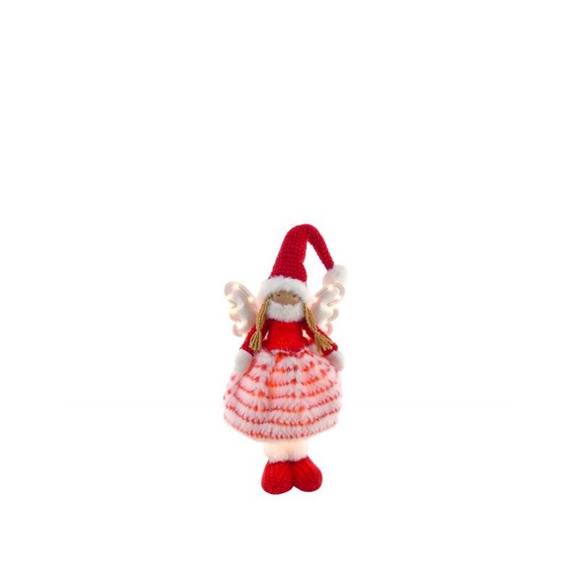 DEC. NATAL- ANJO MENINA VERMELHO 22X16X50CM