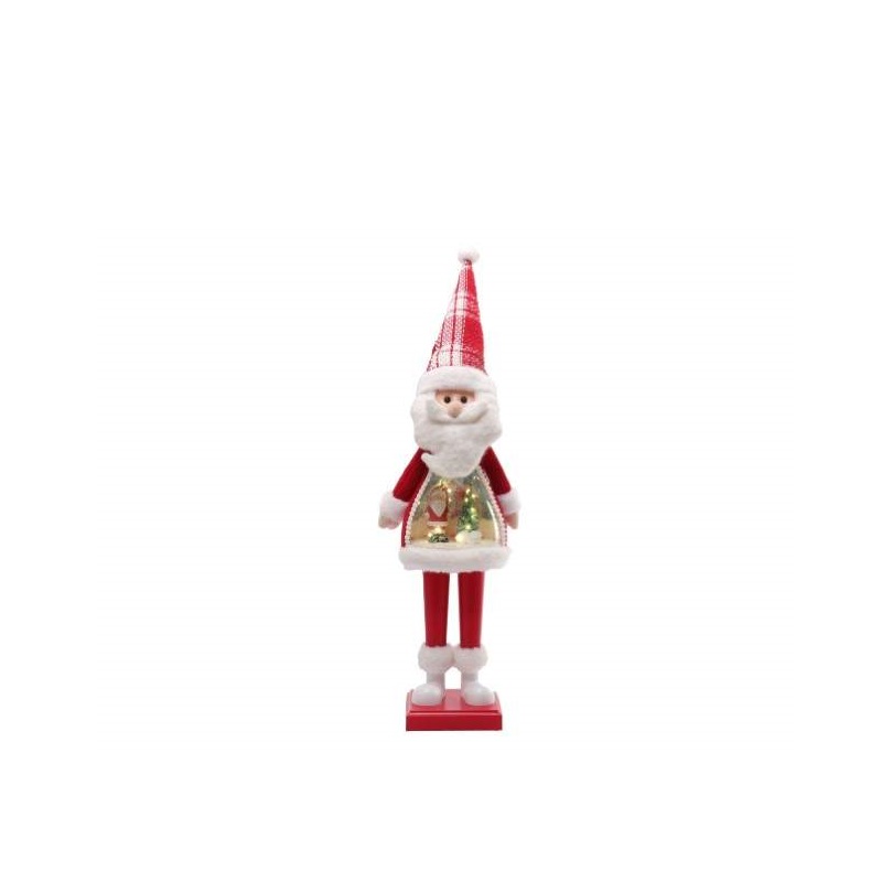 DEC. NATAL- PAI NATAL DE PE VERMELHO C/SOM E LUZ 76CM