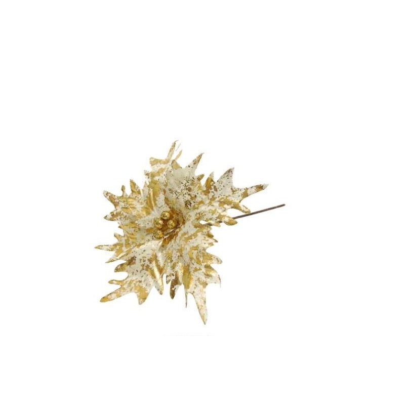 DEC. NATAL- PE POINSETTIA DOURADO 46cm