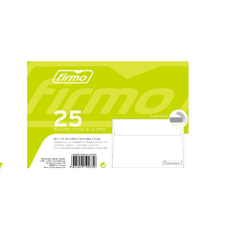 ENVELOPE PACK25 114X162MM SILICONE