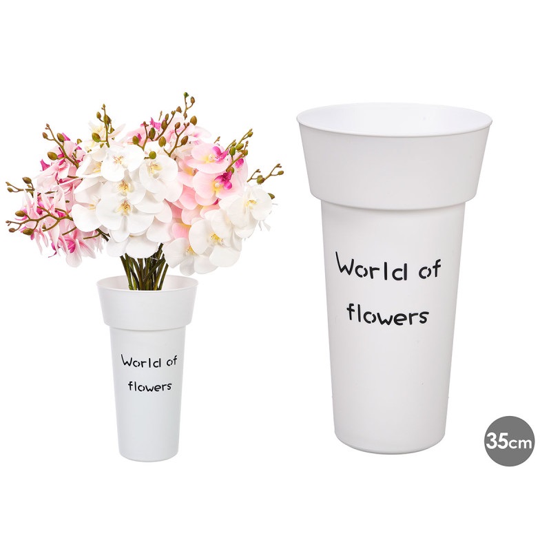 JARRA FLORISTA BRANCA 35CM